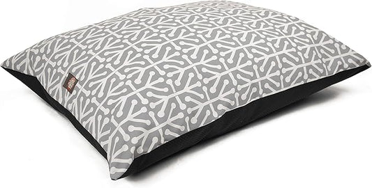 Majestic Pet Rectangle Large Dog Bed Washable – Non Slip Comfy Pet Bed – Dog Crate Bed Super Value Pillow Dog Bed – Dog Kennel Bed for Sleeping - Dog Bed Large Breed 46 x 35 Inch – Aruba Gray