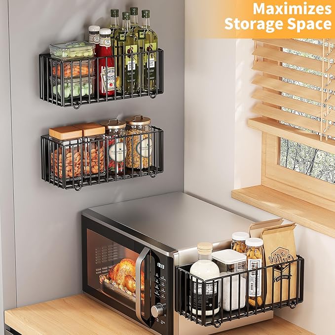 1 Pack Heavy-Duty Magnetic Spice Rack for Refrigerator, 10lbs Capacity, Foldable Organizer Basket with 4.3" Enhanced Height for Large Bottles or Heavy Items, Spices, Kitchen(1 Pack)