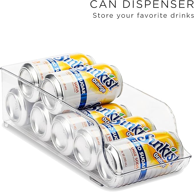 Sorbus Fridge Organizer Bins – Set of 8 Refrigerator Organizers and Storage Containers, Stackable Freezer Bins and House Essentials for New Home, BPA-Free Pantry Drawer Organizers