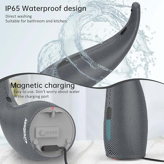 Adjustable Automatic Soap Dispenser Touchless, 4 Adjustable Levels Touchless Sensor Liquid Soap Pump Dispenser，300ml Rechargeable Magnetic Charging Hand Soap Dispenser for Kitchen，Bathroom