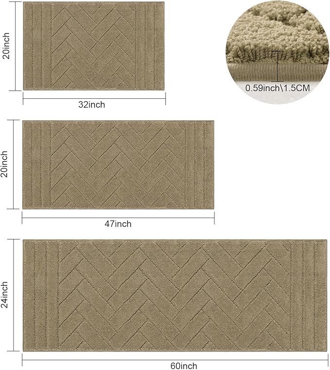 Tindbea Dog Mat for Muddy Paws,Absorbs Moisture Dirt Non-Slip Washable Mud Mat for Dogs,Soft Rubber Backing Front Inside Pet Rug for Entryway, Mud Dog Paws, Patio(20"x31.5",Light Taupe)