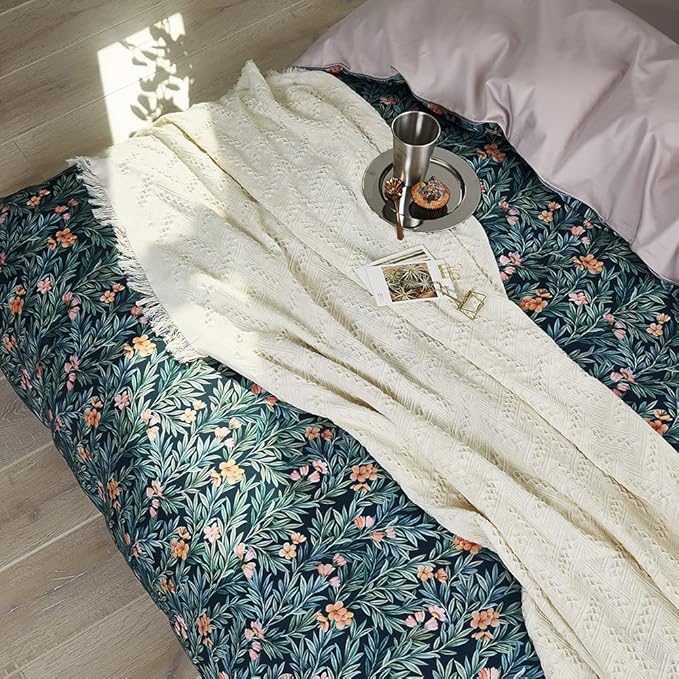 Cupocupa Duvet Cover Set;Duvet Cover Full Bedding Set Fluffy Boho Duvet Cover Set Paisley Floral Bedding Collection Duvet Cover with Pillowcases