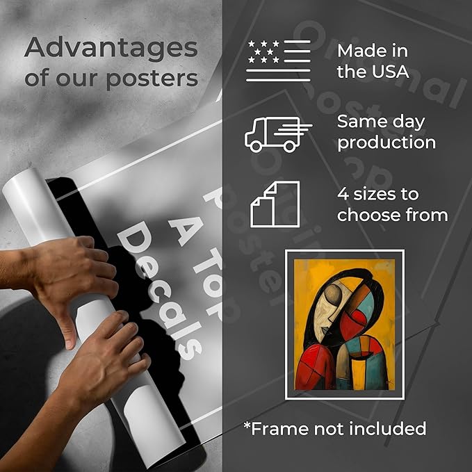 Large Abstract Wall Art - Art Poster Prints - Pablo Picasso Style Prints - Art Posters And Prints - Picasso Style Wall Art, stiker_16