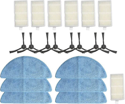 Side Brushes Mop Filter Kit for Zaco V5S Pro V5X for Ilife V5S Pro V5S V5 V3 V3S Vacuum Cleaner Robot Spare Part Home Appliance Vacuum Cleaner Filters Bushes Vacuum Cleaner Filter