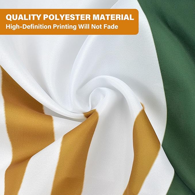 Boho Mid Century Shower Curtain Set for Bathroom, 72"X72" Green Shower Curtain for Chic Elegant Bathroom Decor, Fabric Shower Curtain Waterproof Durable (Green, 72" L x 72" W)