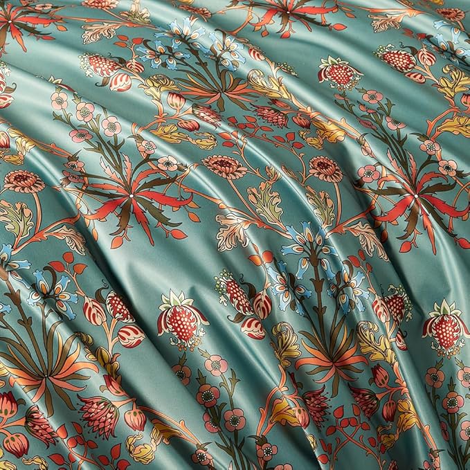 Cupocupa Duvet Cover Set;Duvet Cover Full Bedding Set Fluffy Boho Duvet Cover Set Paisley Floral Bedding Collection Duvet Cover with Pillowcases