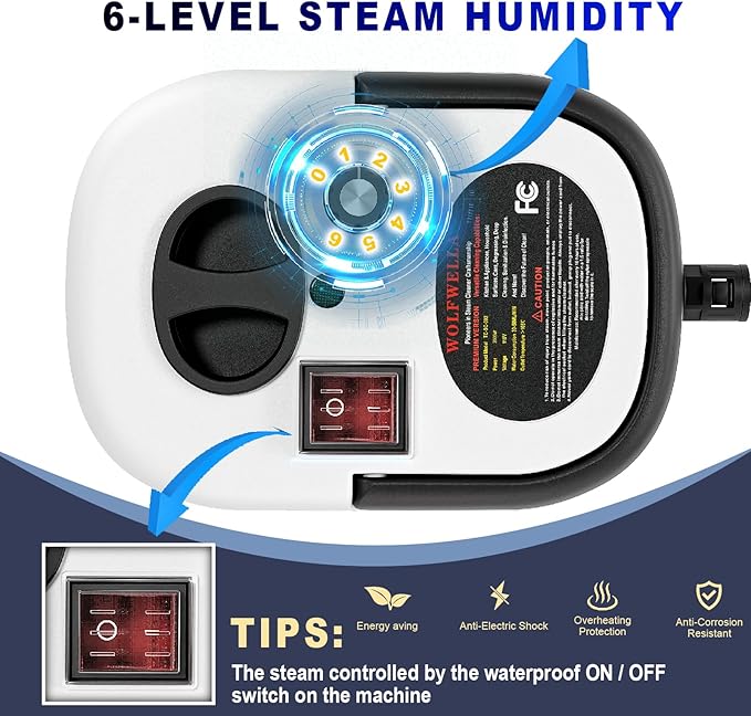 Steam Cleaner,15s Heat-Up,1.4L Tank,Steamer for Cleaning with 10 pcs Accessories,Multi-2500W High Temperature and Pressure handheld steamer,Steam Clea (6-【02】White)