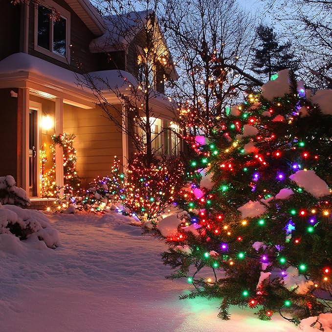 TW SHINE Color Changing Christmas Lights, 66 FT 200 LED Warm White and RGB Halloween Lights with Remote Waterproof, Outdoor String Lights for Indoor Xmas Tree Wedding Decorations
