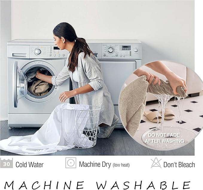 ALIECOM Sectional Couch Covers L Shape Sectional Sofa Cover for Dogs 2 Piece Thick Chenille L Shaped Couch Cover Blanket Chaise Sofa Slipcovers Pet Furniture Protector Washable (X-Large, Light Khaki)