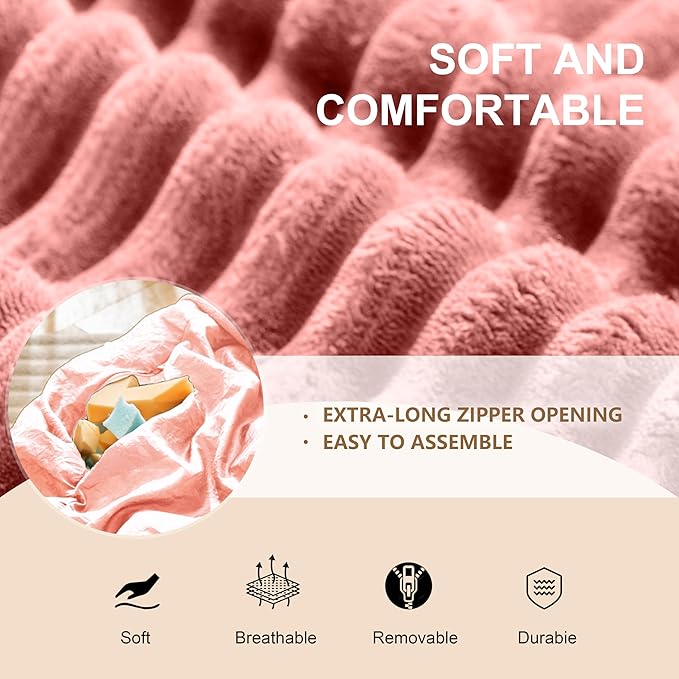 Bean Bag Chair for Adults, Floor Bean Bags Offers Ample Space for Adults,Memory Foam Giant Bean Bags,Lounger Versatile Design Suits Any Room,Movie Nights,Reading (Striped Pink, 6FT)