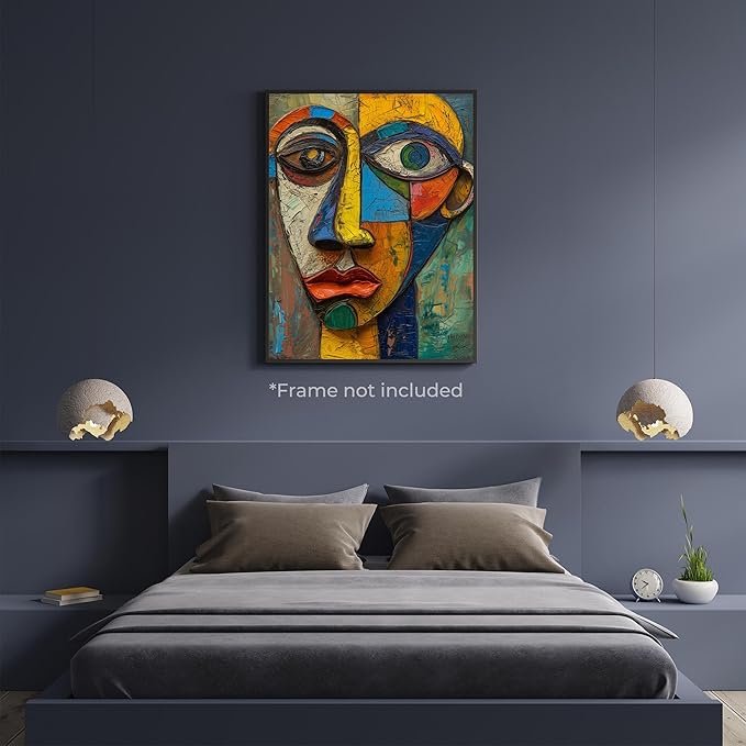 Large Abstract Wall Art - Paper Poster Art - Picasso Style Painting Poster - Pablo Picasso Style Art Poster - Piccaso Style Poster