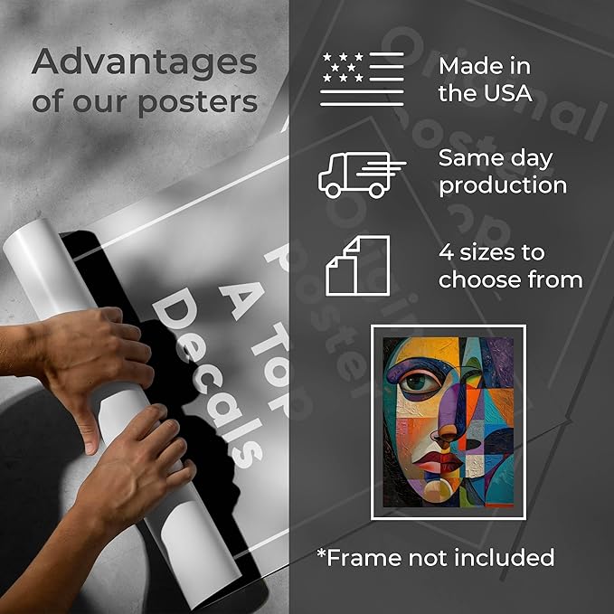 Art Poster Prints - Painting Poster - Pablo Picasso Style Poster - Large Abstract Wall Art - Pablo Picasso Style Wall Art