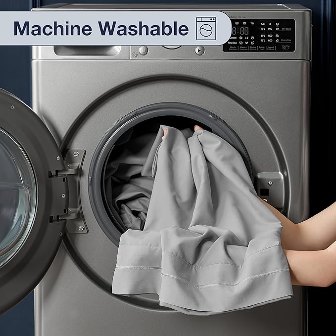 Casual Living Twin Sheets Set 3 Piece Cooling Sheets with 1 Pillowcase Soft Microfiber Hypoallergenic Washable Bed Set Deep Pocket Lightweight Bedding Elasticized for Dorm or Bunk, Twin, Grey