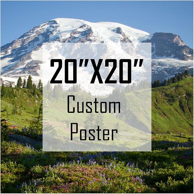 ZXDZSM Personalized Custom Canvas Poster(Unframe,20"X20"): Upload Your Image/Photo - Custom Personalized Photo to Poster Printing, Wall Art Prints ﻿