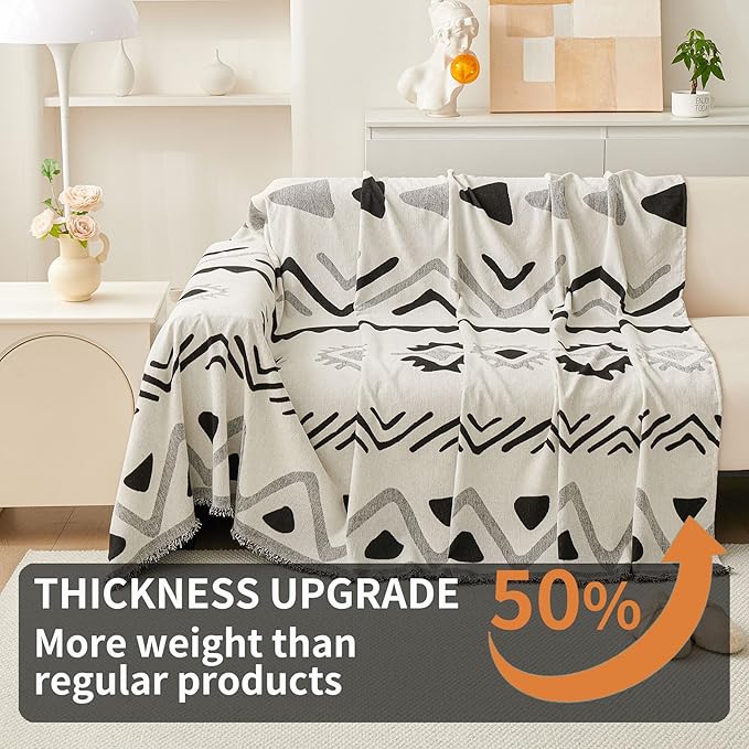 HAOMAIJIA Non Slip Couch Cover Sofa Covers for 2 Cushion Couch Washable sectional Couch Covers for Dogs pet Furniture Protector Couch Cover Blanket for Living Room (My-Black, 71"x102")