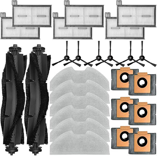Accessory Kit Compatible with Eufy X8 Pro/ x8 Pro SES Robot Vacuum Cleaner (2 Rolling Brush +6 Filter +6 mop Cloth Pads +6 Side Brush +6 dust Bag)