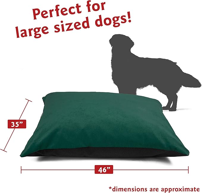Majestic Pet Villa Marine Comfy Rectangle Dog Bed - Washable, Non Slip, Super Value Pillow & Kennel Bed - Large Breed, 46 x 35 Inch