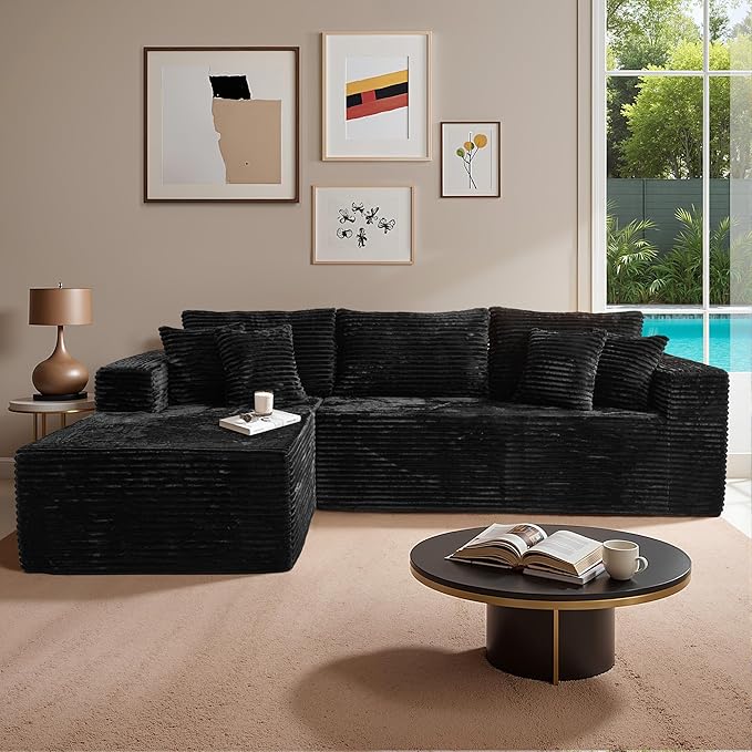 108" Modular Sectional Sofa, Cloud Sectional Couch with Deep Seat, Modern Modular L-Shape Sofa Couch with Chaise,Upholstered Couches for Living Room Bedroom