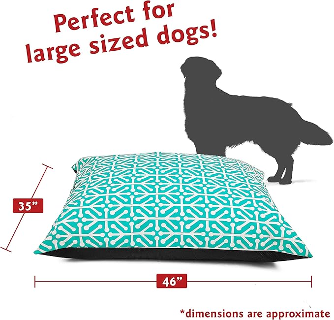Majestic Pet Washable Rectangle Dog Crate & Kennel Bed - Non Slip, Comfortable - Super Value Pillow Dog Bed - Large Breed (46 x 35 Inch) - Aruba Pacific