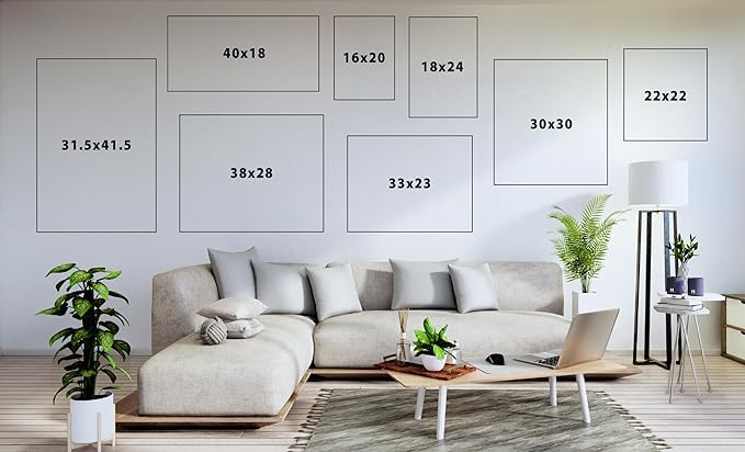 Kate and Laurel Custom Printed Framed Canvas Wall Art; 38x28 White; Sylvie Personal Canvas Print with Your Photos for Bedroom or Living Room Gallery Wall Decor | Printed and Hand Framed in the USA