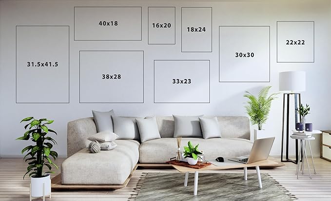 Kate and Laurel Custom Printed Framed Canvas Wall Art; 30x30 Brown; Sylvie Square Personal Canvas Print with Your Photos for Bedroom or Living Room Gallery Wall | Printed and Hand Framed in the USA