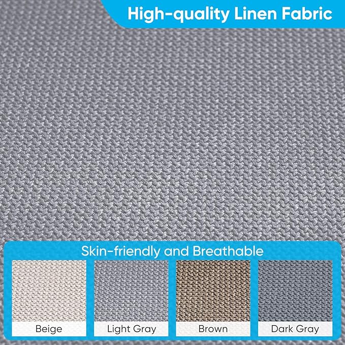 Mjkone 116'' Modular Sectional Sofa, 6-Seat Convertible U-Shaped/L-Shaped Deep Seat Couch with High Density Memory Foam Cushions, Ergonomic Backrests and 2 Movable Ottomans for Living Room, Light Gray