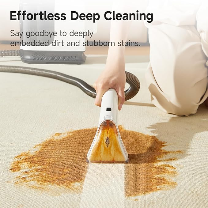 uwant 18Kpa Portable Carpet Cleaner Powerful Suction Upholstery Cleaner Machine for Pet, Spot Cleaner with Specialty Tools Spot Cleaner for Car, Couch, Rug, Sofa, Furniture