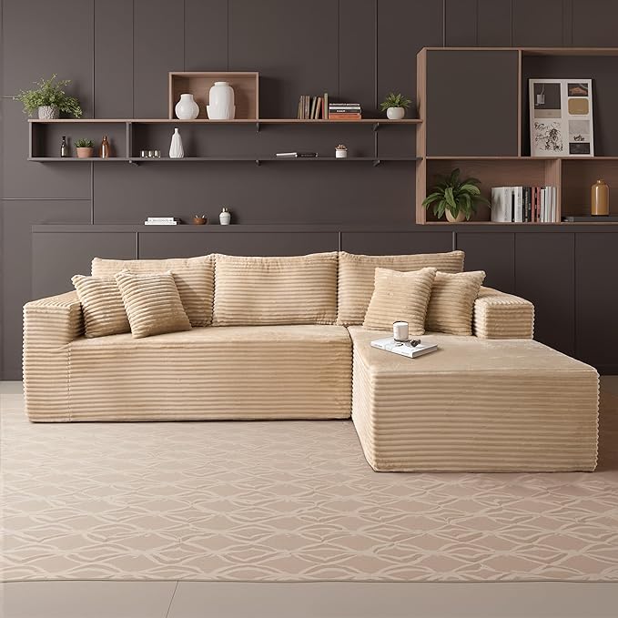 108" Modular Sectional Sofa, Cloud Sectional Couch with Deep Seat, Modern Modular L-Shape Sofa Couch with Chaise,Upholstered Couches for Living Room Bedroom