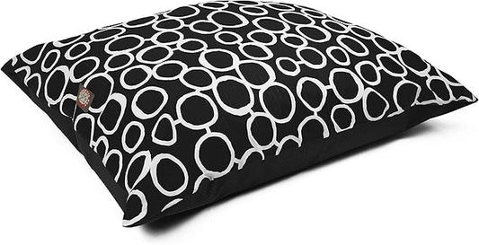 Majestic Pet Rectangle Medium Dog Bed Washable – Non Slip Comfy Pet Bed – Dog Crate Bed Super Value Pillow Dog Bed – Dog Kennel Bed for Sleeping - Dog Bed Medium Breed 35 x 28 Inch – Fusion Black