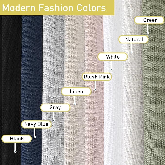 Sage Green Kitchen Curtains 24 Inch Length 2 Panels, Light Filtering Faux Linen Textured Short Curtains Tier for Windows, Small Curtain for Cafe Cabinet Bathroom Basement RV Camper, 30Wx24L