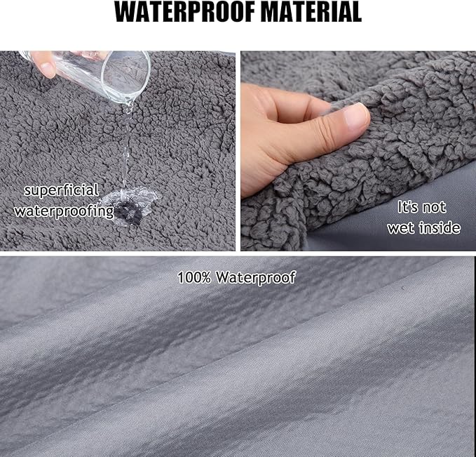 Dog Bed Cover Replacement Washable,Crate Pad Cover with Zipper,Oxford Dog Bed Sheets,Pet Bed Cover Hair Easy to Remove (Gray #2, 27 * 36 * 6inch)