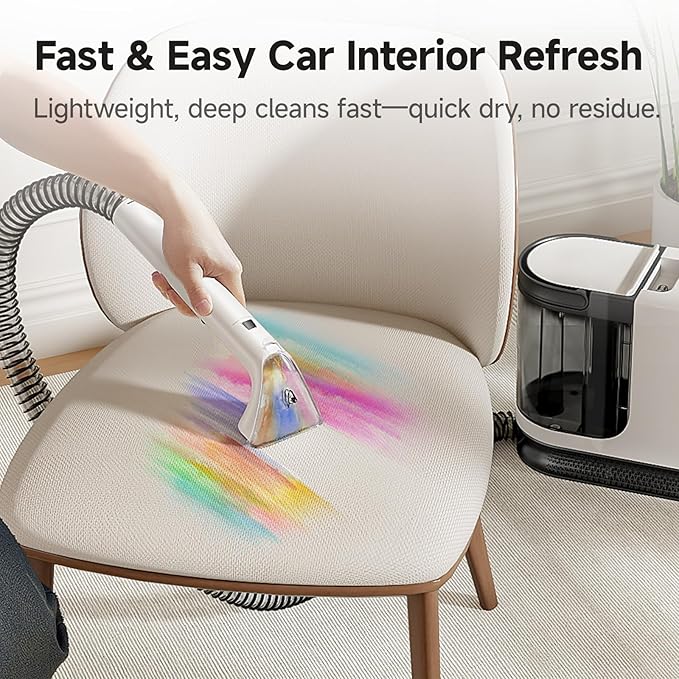 uwant 18Kpa Portable Carpet Cleaner Powerful Suction Upholstery Cleaner Machine for Pet, Spot Cleaner with Specialty Tools Spot Cleaner for Car, Couch, Rug, Sofa, Furniture