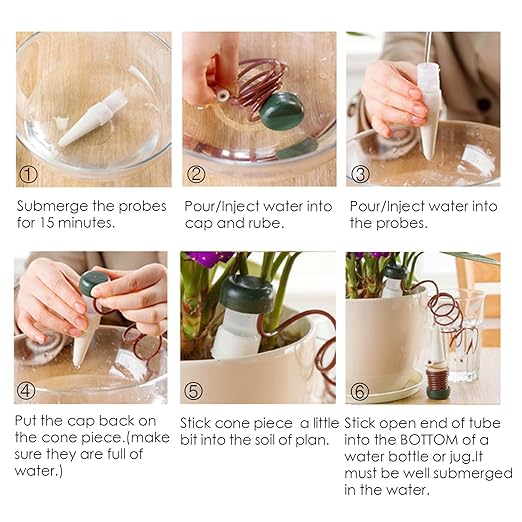 (8-Pack) Automatic Plant Watering System Devices, Slow Release Ceramic Material Feeder for Vacation Plant Self Watering Kit for Outdoor & Indoor Use