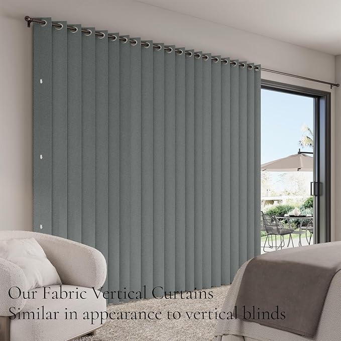 100% Blackout Memory Trained Pleated Curtains with Magnetic Closure, Room Darkening Window Curtain 84 inch for Living Room Bedroom, 1 Panel, W45 x L84, Grey