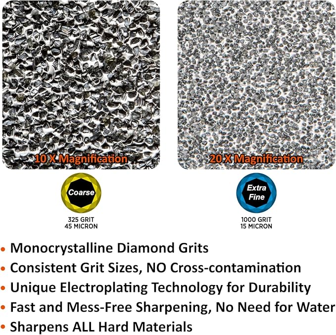 SHARPAL 198H Electric Knife Sharpener, Premium Durable Monocrystalline Diamond Wheels, Professional Knife Sharpening for All Knives–Japanese, Chef's, and Pocket Knives, Quick & Effortless Razor-Sharp