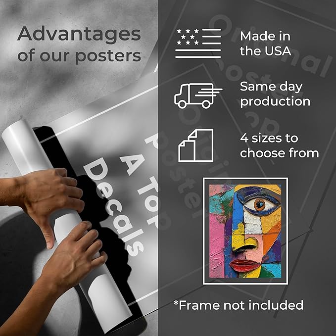 Large Abstract Wall Art - Picasso Style Replica - Painting Posters - Pablo Picasso Style Art Poster - Pablo Picasso Style Art