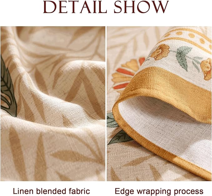 patdrea Designer Linen Small Tablecloth for Square Table,Vintage Durable Floral Pattern Table Cloth,Dacorative Cover for Kitchen Dining,Parties Christmas,Thanksgiving,Party,55"x55"-Cornflowers