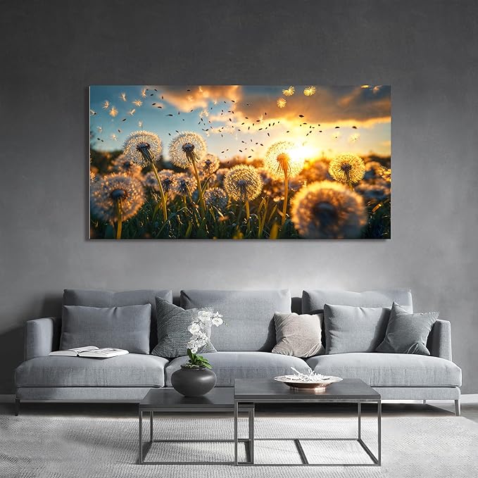 Canvas Wall Art Decor White Modern Large Wall Art Canvas Prints Artwork Floral Canvas Wall Art Pictures For Living Room Decorations Paintings Artwork For Walls Bedroom Office Wall Decor 24 × 48 Inch