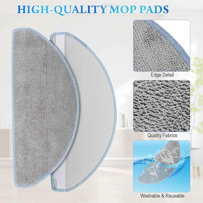 Replacement Parts Accessories for iRobot Roomba 104 105 Q052 Vac, 105 Combo, Q0520 Robot Vacuum Cleaner, 1 Main Brushes, 4 Filters, 4 Dust Bags, 6 Side Brushes, 4 Mop Pads