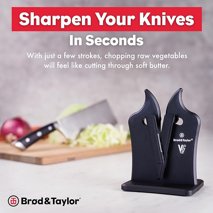 Brod & Taylor VG2 Classic Knife Sharpener | 3-Action Tungsten Carbide (Nylon)