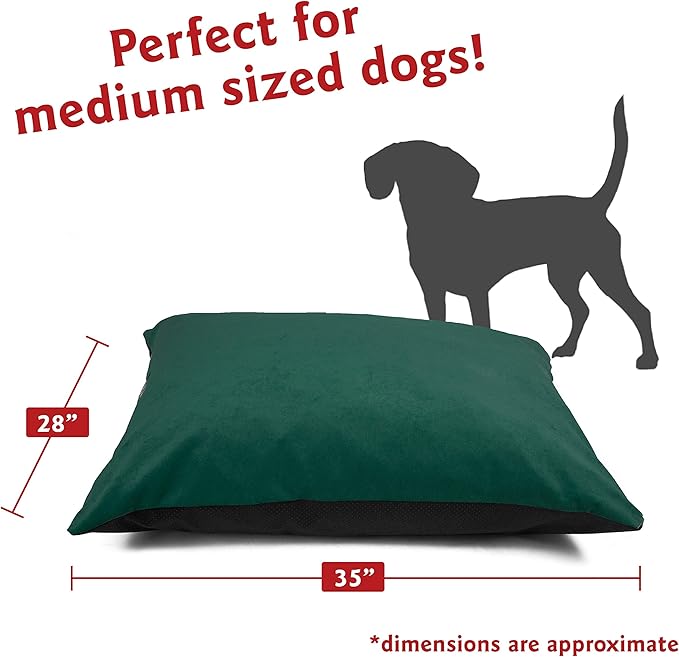 Majestic Pet Rectangle Medium Dog Bed Washable – Non Slip Comfy Pet Bed – Dog Crate Bed Super Value Pillow Dog Bed – Dog Kennel Bed for Sleeping - Dog Bed Medium Breed 35 x 28 Inch – Villa Marine