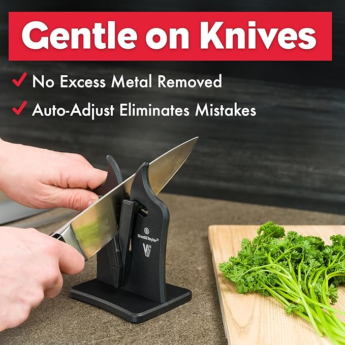 Brod & Taylor VG2 Classic Knife Sharpener | 3-Action Tungsten Carbide (Nylon)