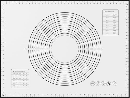 BlueBark 1 PCS - 28"L x 20"W Non-stick Silicone Baking Mat for Pastry & Dough, Sourdough Bread Making Tools, Kitchen Counter, Cooking Enthusiasts
