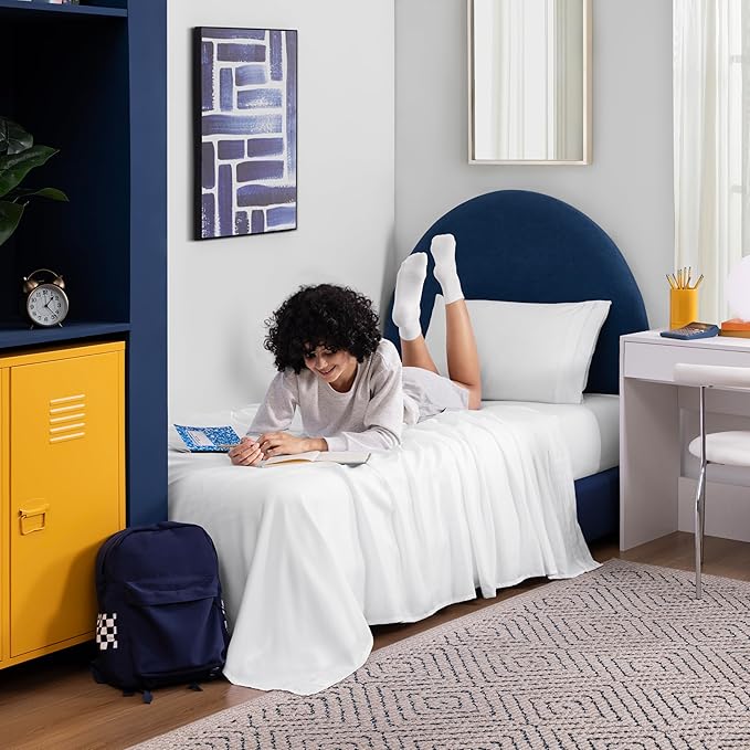 CASUAL LIVING Twin XL Sheets Set 3 Piece Cooling Sheets with 1 Pillowcase Soft Microfiber Hypoallergenic Washable Bed Set Deep Pocket Lightweight Bedding for College Dorm Essentials, Twin XL, White