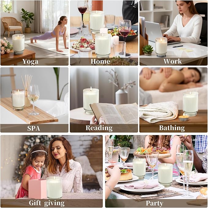 Sage Citrus Candles for Home Scented, Over 70 Hour Burn Time Large Aromatherapy Jar Candle with Lid, Home Fragrance Soy Candle for Women & Men