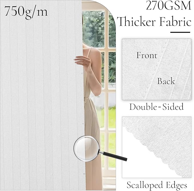 100% Blackout Memory Trained Pleated Curtains with Magnetic Closure, White 100% Blackout Curtain for Bedroom 84 inches Long, 1 Panel, W45 x L84, Greyish White