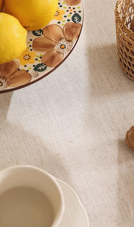 patdrea Designer Linen Small Tablecloth for Rectangle Table,Pineapple Pattern Tablecloths,Table Cover Cloth Colorful Decor for Kitchen Dining Christmas,Thanksgiving,55"x79"-Pineapple B