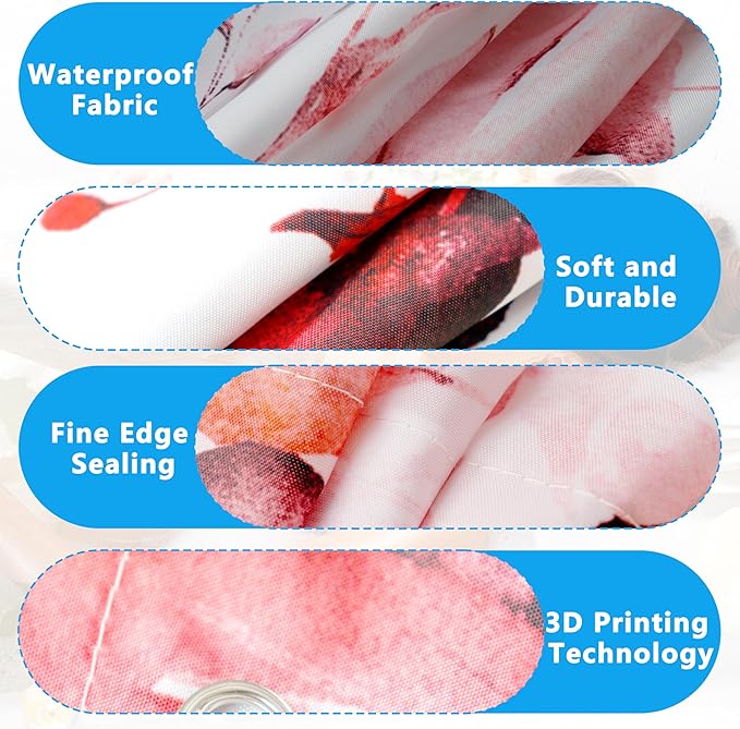 Pink Eucalyptus Leaves Shower Curtain for Bathroom:Aesthetic Art Watercolor Plant Shower Curtains Sets with Hooks,Waterproof Fabric Decor 72x84 inches.