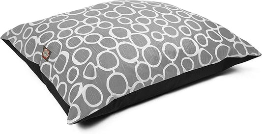Majestic Pet Rectangle Large Dog Bed Washable – Non Slip Comfy Pet Bed – Dog Crate Bed Super Value Pillow Dog Bed – Dog Kennel Bed for Sleeping - Dog Bed Large Breed 46 x 35 Inch – Fusion Gray