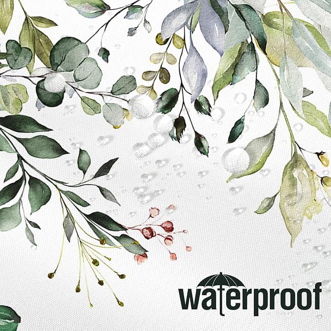 Extra Long Eucalyptus Shower Curtain 72 x 96 Inch, Sage Green Botanical Floor to Ceiling X-Long Shower Curtain, Watercolor Plant Leaves with Floral Decorative Bathroom Curtain with Hooks